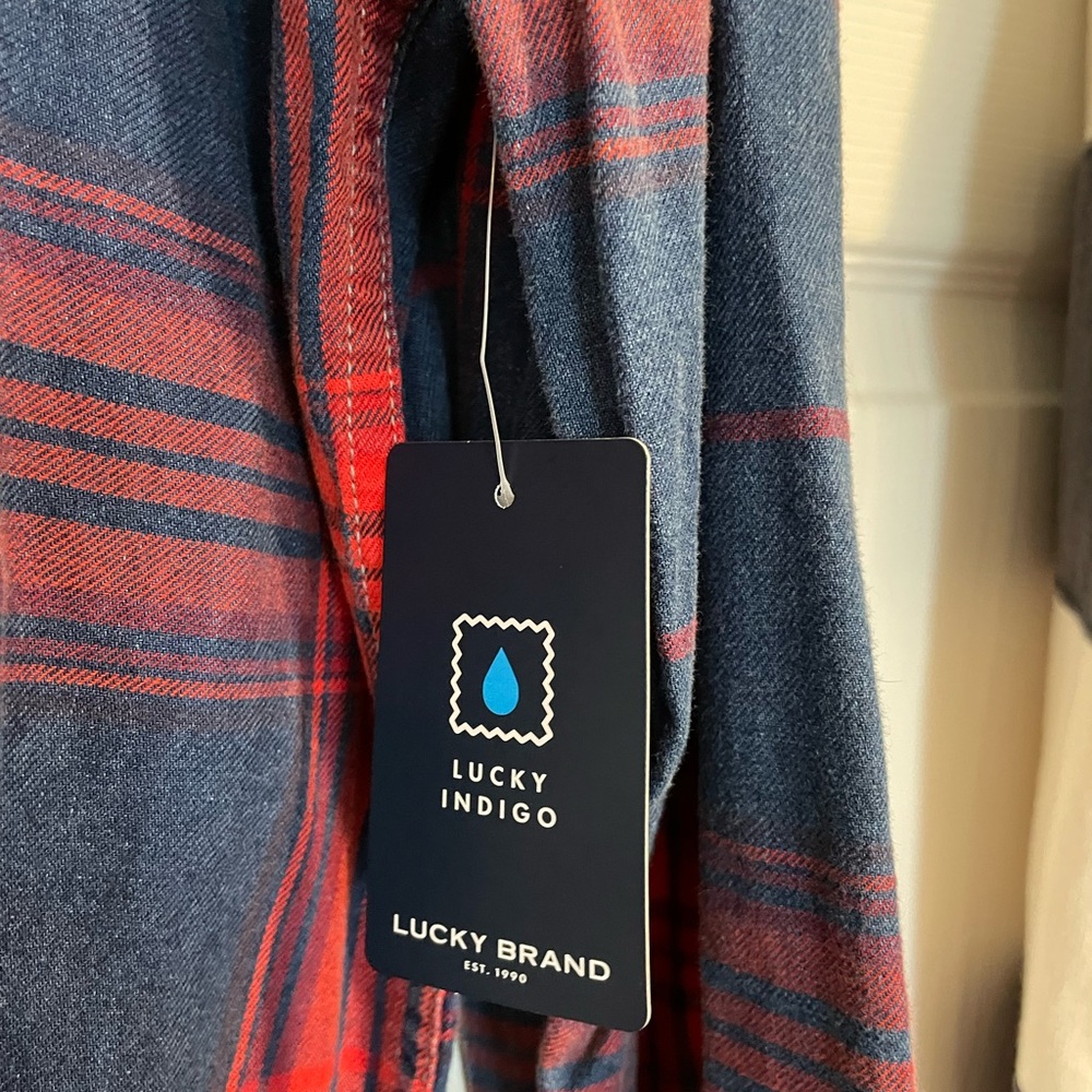 Lucky Brand classic fit indigo snap buttons